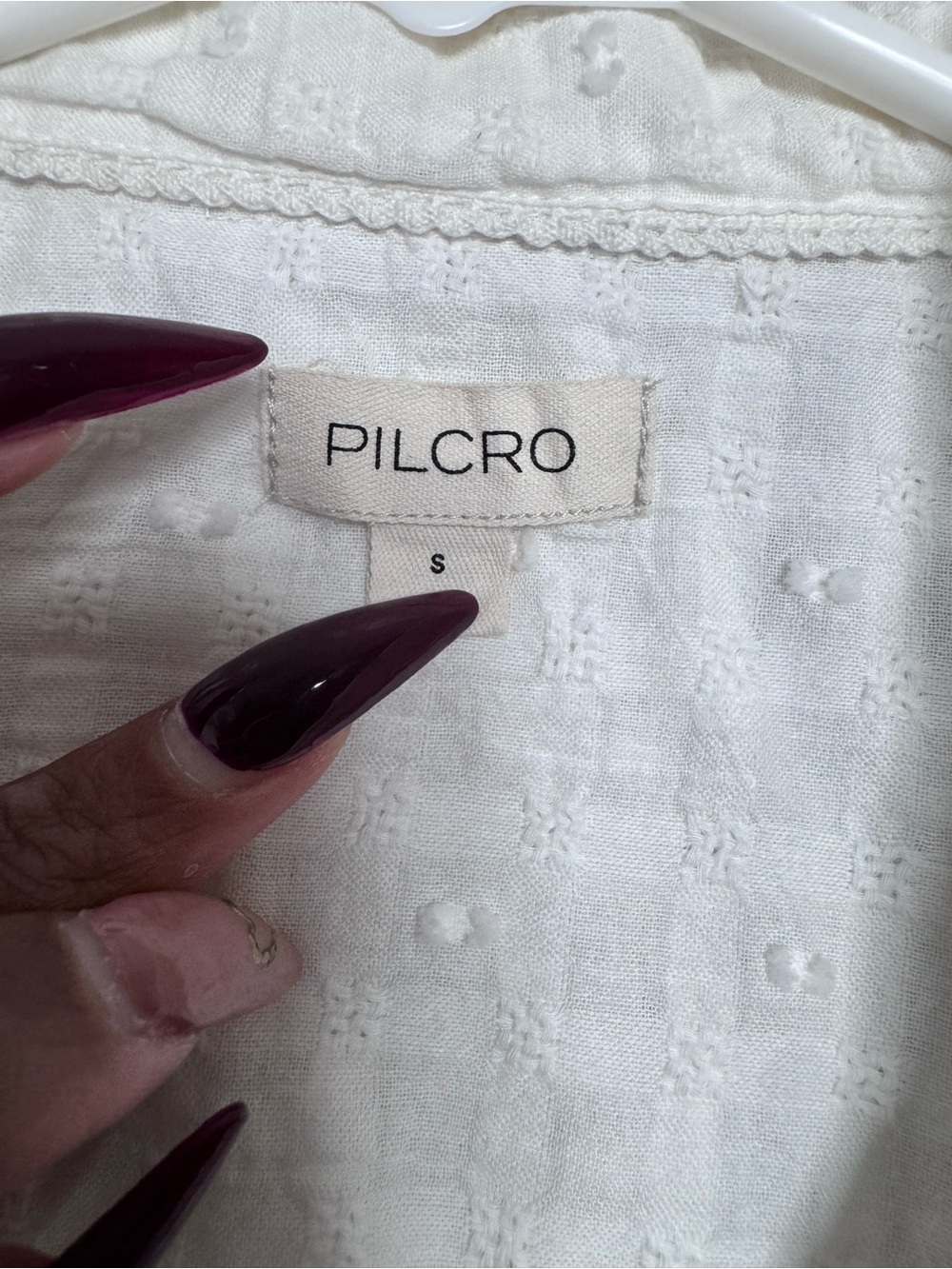 Pilcro Puff Sleeve Embroidered Collared Blouse - Picture 3 of 11